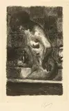 Pierre Bonnard, Femme debout dans sa baignoire, 1925, Lithographie