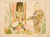 Le Peintre et son modèle by Pablo Picasso, Farbige Lithographie, sold Jun 2018