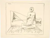 Homme couché et femme accroupie by Pablo Picasso, Lithographie, sold Jun 2018