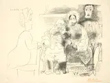 Portrait de famille by Pablo Picasso, Lithographie, sold Jun 2018