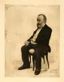 Karl Stauffer-Bern, Gottfried Keller, Radierung