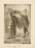 Camille Pissarro, Saint-Thomas (Antilles) 1830–1903 Paris Paysans portant du foin, Radierung