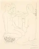 Pablo Picasso, Trois femmes nues et une coupe d’anémones, Blatt 67 der «Suite Vollard» Radierung