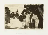 Camille Pissarro, Saint-Thomas (Antilles) 1830–1903 Paris Baigneuses (Le Jour), Lithographie