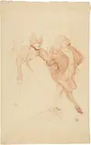 Réjane et Galipaux, dans «Madame Sans-Gêne» by Henri de Toulouse-Lautrec, Lithographie, sold Jun 2018