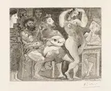 Pablo Picasso, En la taberna, pêcheurs catalans en bordée, Radierung