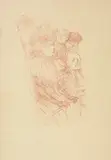 Procès Lebaudy, déposition de Mademoiselle Marsy by Henri de Toulouse-Lautrec, Lithographie in Rot, sold Jun 2018