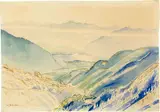 Albert Trachsel, Paysage de montagne, 1905–1910, Aquarell über Bleistiftzeichnung