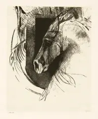 Le Coursier by Odilon Redon, Lithographie, sold Jun 2018