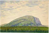 Albert Trachsel, Le Salève, 1905–1910, Aquarell über Bleistiftzeichnung