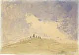 Albert Trachsel, Colline au ciel bleu, 1905–1910, Aquarell über Bleistiftzeichnung