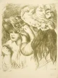 Le Chapeau épinglé – Première planche by Pierre-Auguste Renoir, Lithographie, sold Jun 2018