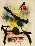 Ohne Titel by Joan Miró, 1964, Aus: Graphikmappe. Hochschule St. Gallen Farbige Lithographie, sold Jun 2018