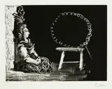 Pablo Picasso, Couple posant pour un portrait en médaillon, Aquatinta