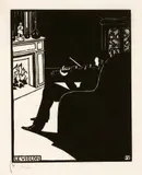 Félix Vallotton, La Flûte. – Le Violon, 2 Holzschnitte. Je ca
