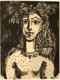 Jeune fille inspirée par Cranach by Pablo Picasso, 26-27 March 1949, Lithograph, sold Jun 2018