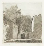 Giorgio Morandi, Paesaggio (Chiesanuova), 1924, etching