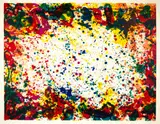 Sam Francis, Five Coral Screen, Farbige Serigraphie