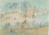 Wols, Ville arabe – Ville promenade N° II, Tuschfeder und Aquarell
