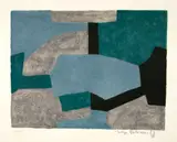 Komposition in Grau, Grün und Blau by Serge Poliakoff, Farbige Lithographie, sold Jun 2018