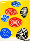 Sea shells by Alexander Calder, Gouache und Tusche auf Papier, sold Jun 2018