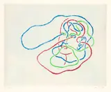 Markus Raetz, «…anne»-Trilogie II. – Sinne II, Radierung und farbige Aquatinta. 69,4 : 49,8 und