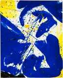 Sam Francis, Blue and Yellow – New York 1959, 1959, Deckfarben auf Papier