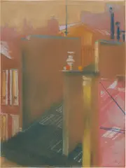 Augusto Giacometti, Dächer in Paris, 1937, Pastell auf sehr festem Velin