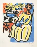 Henri Matisse, Marie-José en robe jaune, 1950, Farbige Aquatinta