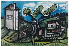 Pablo Picasso, Maisons devant la colline, 1953, Öl auf Leinwand 15. Juni