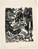 Milchwagen – Der Mülller’sche Milchwagen auf dem Weg zur Stafelalp by Ernst Ludwig Kirchner, Holzschnitt 1919 lattgrösse, sold Jun 2017