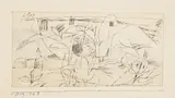 Landschaftlich abstract by Paul Klee, Feder in schwarzer Tusche auf französischem Ingres, vom Künstler auf Unterlagekarton aufgezogen, auf dem Unterlagekarton, sold Jun 2017