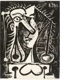 Figure composée. II by Pablo Picasso, 1949, Lithographie 8. März, sold Jun 2017