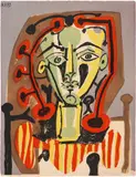 Figure au corsage rayé by Pablo Picasso, sold Jun 2017