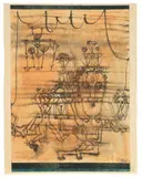 Gruppe aus einem Ballett by Paul Klee, Feder in Tusche und Aquarell auf Briefpapier, vom Künstler auf Unterlagekarton aufgezogen. Unten und oben auf dem Unterl, sold Jun 2017