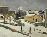 Henri Rousseau, Paysage de neige, 1900, Öl auf Leinwand Kurz vor