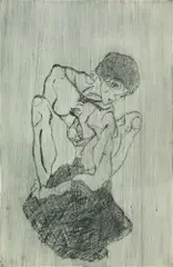 Egon Schiele, Kümmernis, 1914, printing of the 1919 edition, Drypoint