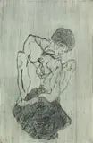 Egon Schiele, Kümmernis, 1914, printing of the 1919 edition, Drypoint