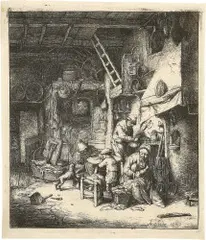 Die Familie – La Famille by Adriaen van Ostade, 1647, Radierung, sold Jun 2017
