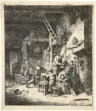 Adriaen van Ostade, Die Familie – La Famille, 1647, Radierung