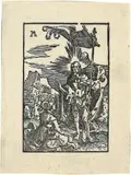 Albrecht Altdorfer, a. Der Sündenfall – Blatt 2 der Folge b. Die Vertreibung aus dem Paradies – Blatt 3 der Folge c. Christus erscheint der Magdalena – Blatt 36 der Folge, 3 Blatt Holzschnitte aus der Folge: Sündenfall und Erlösung des Menschengeschlechtes 1511 Je