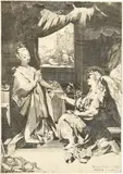 Federico Barocci, Verkündigung, 1560, Kupferstich Um