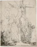 Die Kreuzabnahme, Skizze by Rembrandt Harmensz van Rijn, 1642, Radierung, mit der kalten Nadel überarbeitet, sold Jun 2017