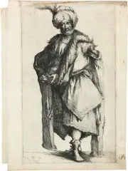 Jacques Bellange, Les Trois Mages, Balthazar, Gaspard et Melchior – Die Heiligen Drei Könige, Balthasar, Kaspar und Melchior, Folge von 3 Blatt Radierungen Je ca