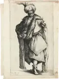 Jacques Bellange, Les Trois Mages, Balthazar, Gaspard et Melchior – Die Heiligen Drei Könige, Balthasar, Kaspar und Melchior, Folge von 3 Blatt Radierungen Je ca
