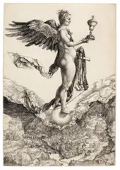 Albrecht Durer, Nemesis – Das grosse Glück, 1501, Kupferstich Um