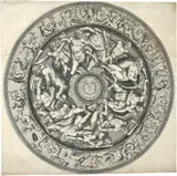 Philippe Thomassin, Kampf der Meergötter um geraubte Frauen, 1600, Kupferstich Um