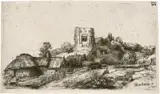 Rembrandt Harmensz van Rijn, Die Landschaft mit dem viereckigen Turm