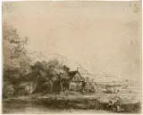 Rembrandt Harmensz van Rijn, Die Landschaft mit der saufenden Kuh