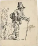 Der Bauer mit Weib und Kind by Rembrandt Harmensz van Rijn, 1652, Radierung Um, sold Jun 2017